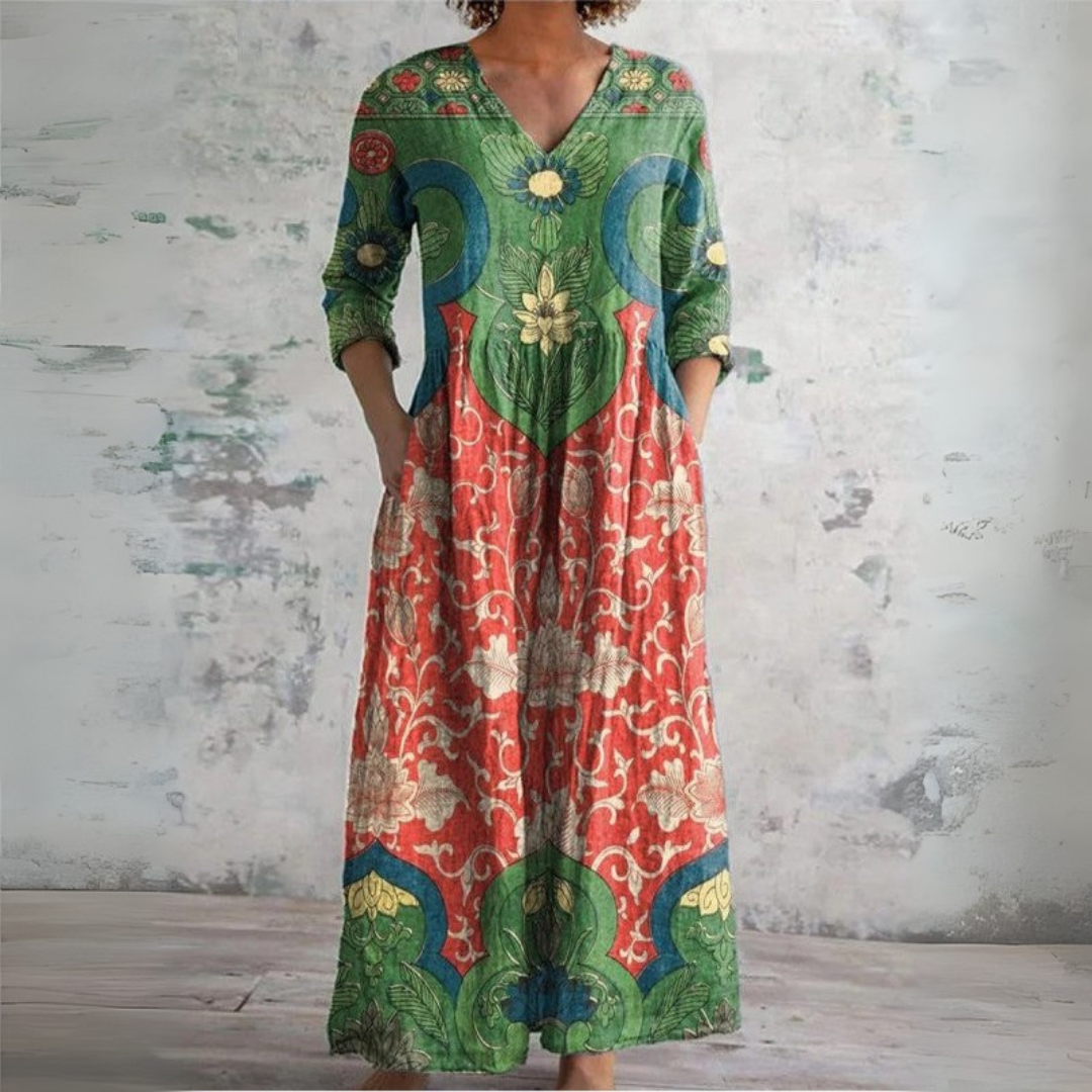 JUDITH | VINTAGE FLORAL MAXI DRESS