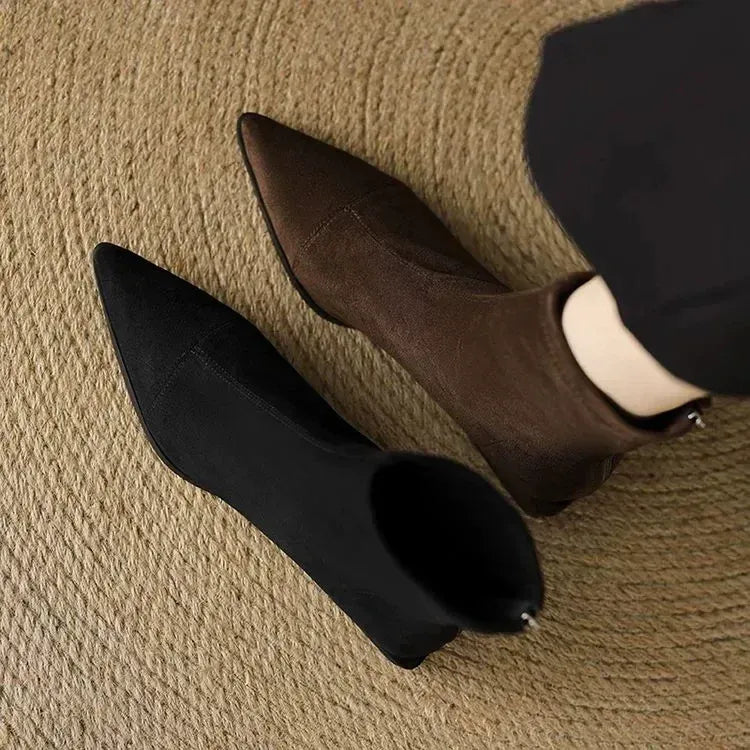 Margot™ | Suede Pointed-Toe Ankle Boots
