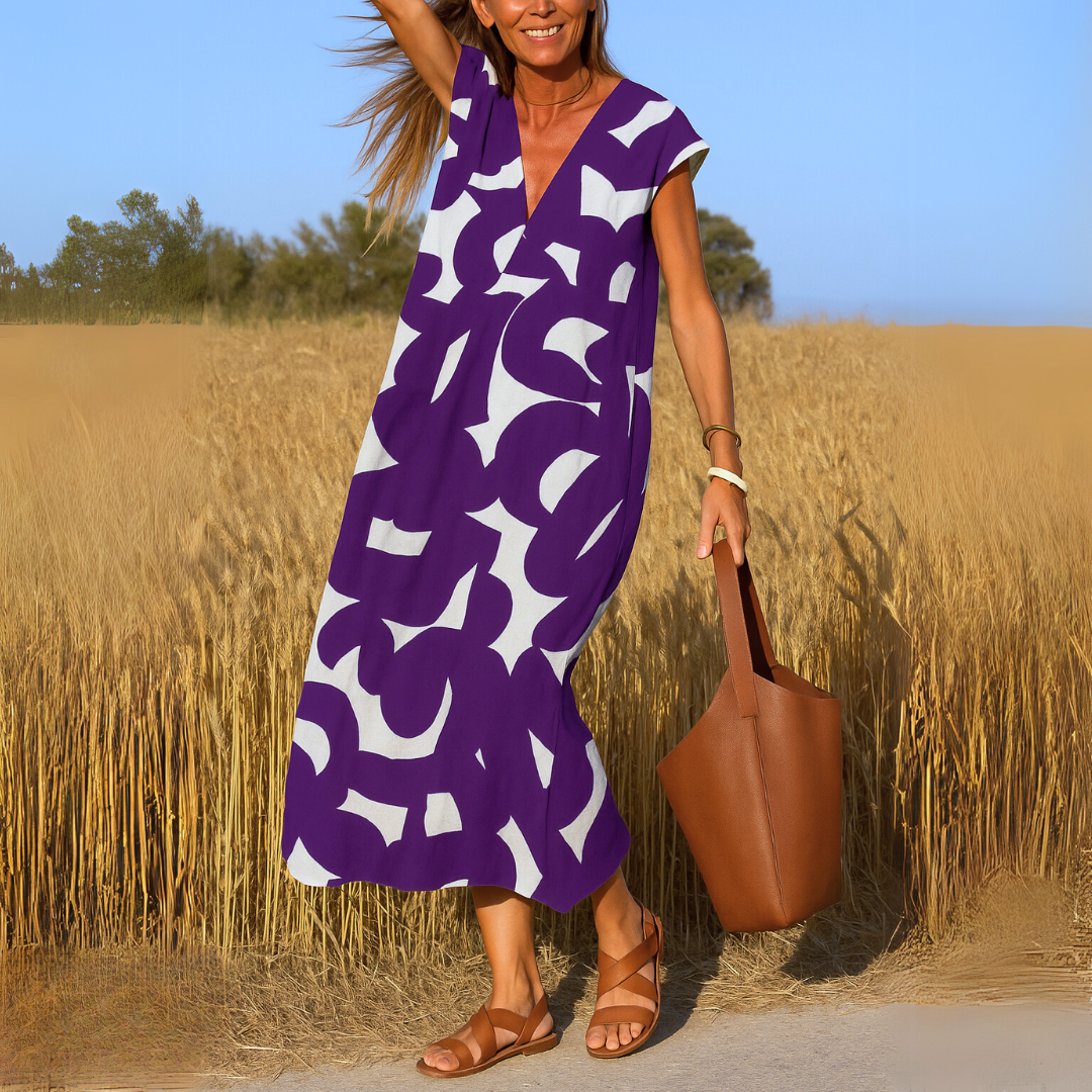 MICHELLE | ELEGANT V-NECK DRESS