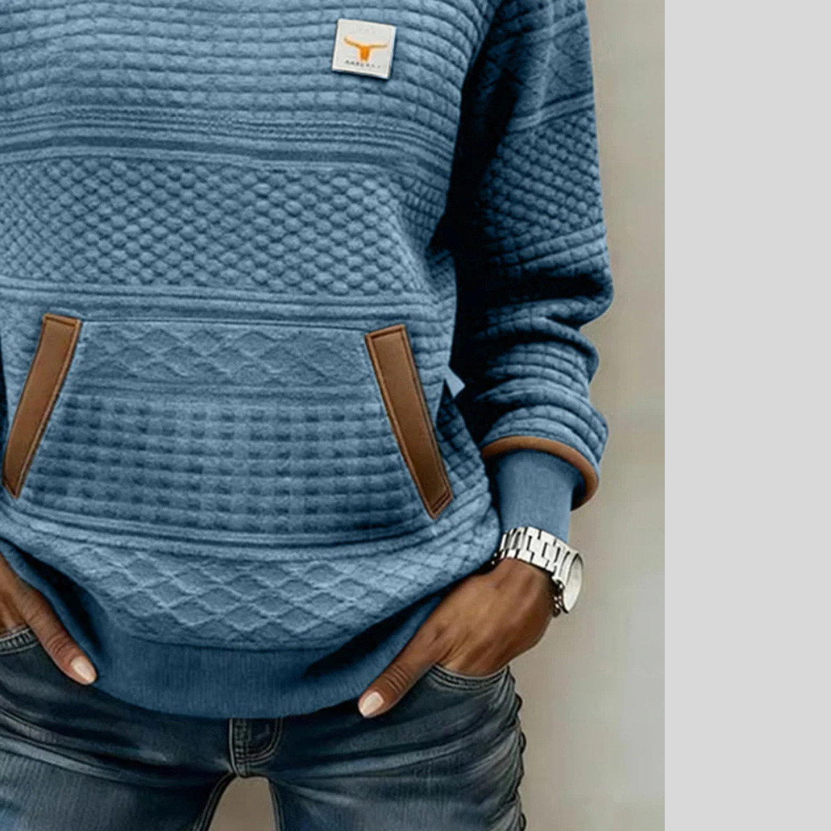 Audrey™ | Crew Neck Colorblock Sweatshirt