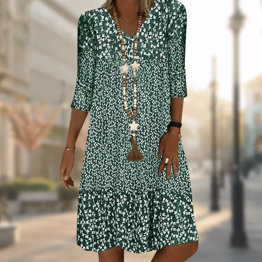 PAMELA | ELEGANT DRESS WITH PRINT