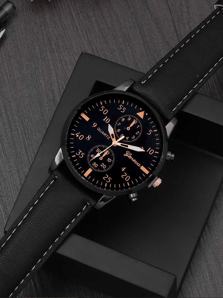 4-Piece Set with Fashion Watch and Bracelets