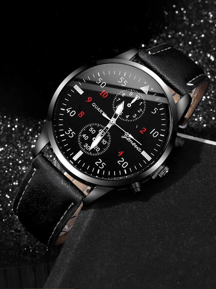 4-Piece Set with Fashion Watch and Bracelets