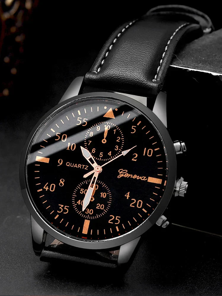 4-Piece Set with Fashion Watch and Bracelets