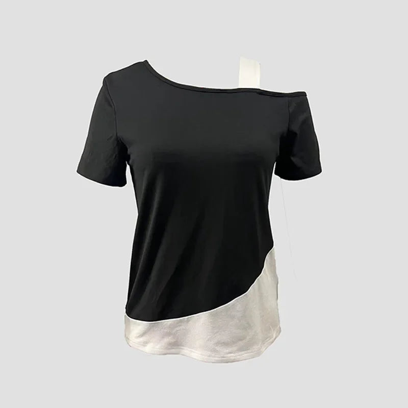 Jolijn | Chic Color Block Off-Shoulder Top