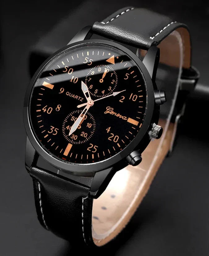 4-Piece Set with Fashion Watch and Bracelets