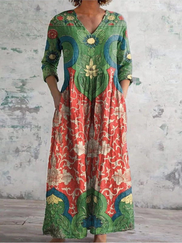 JOSEPHINE | VINTAGE FLORAL MAXI DRESS