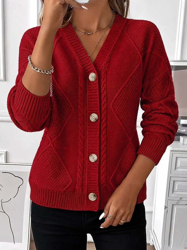 Evelyn™ | Vintage Cable-Knit Button Cardigan