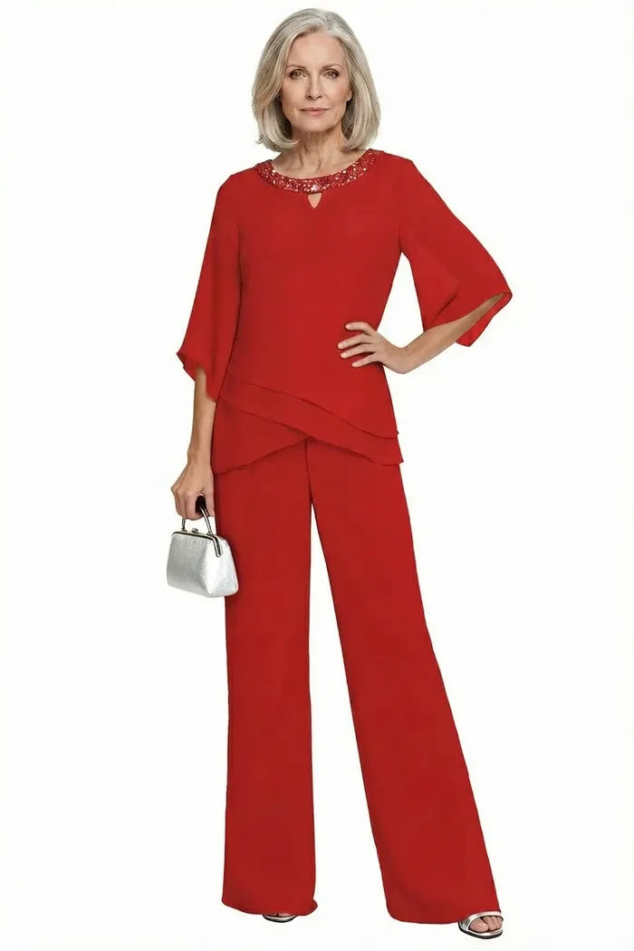 Victoria™ | Sophisticated Relaxed-Fit Formal Pants Set