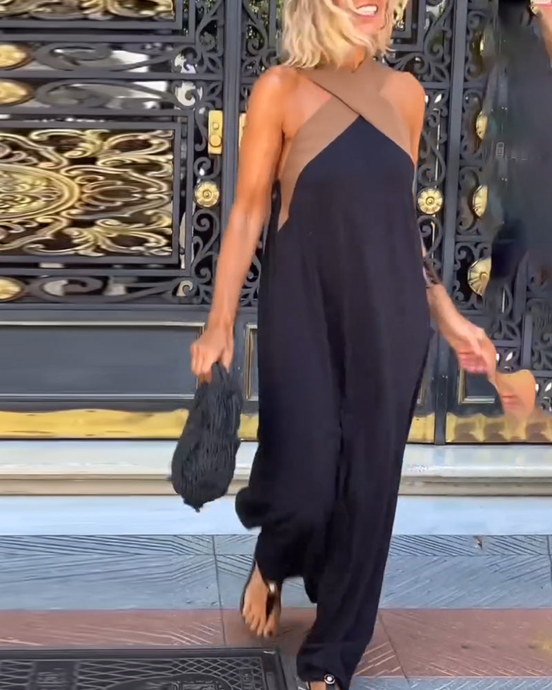Lauren™ | Women's Long Dress with Crossover Neckline