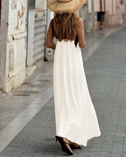 Ella™ | Elegant Maxi Dress with Crisscross Back