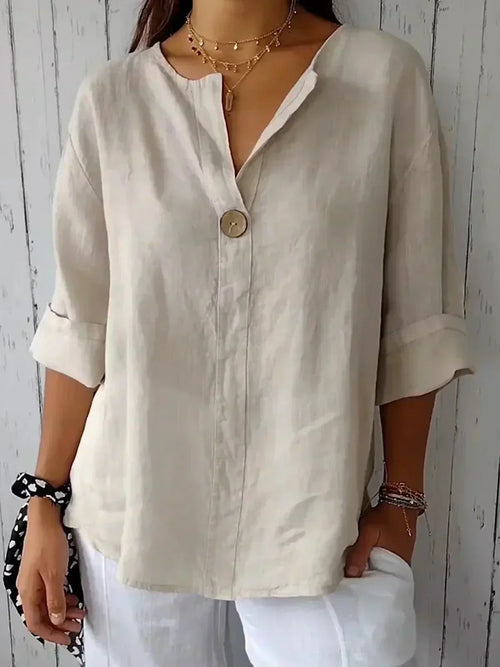 Jessa | Relaxed V-Neck Blouse