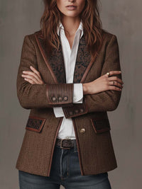 Jacqueline™ | Tailored Herringbone Blazer