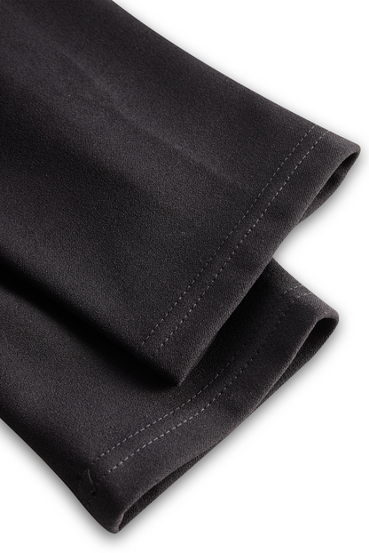 CATHERINE | REFINED BLACK BELTED DRESS