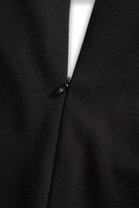 CATHERINE | REFINED BLACK BELTED DRESS