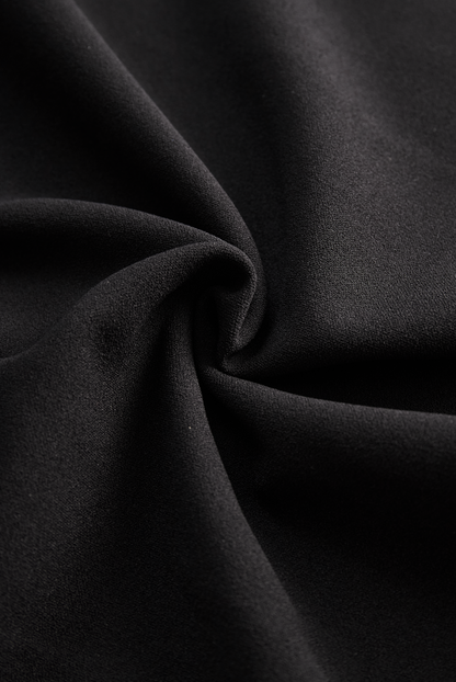 CATHERINE | REFINED BLACK BELTED DRESS