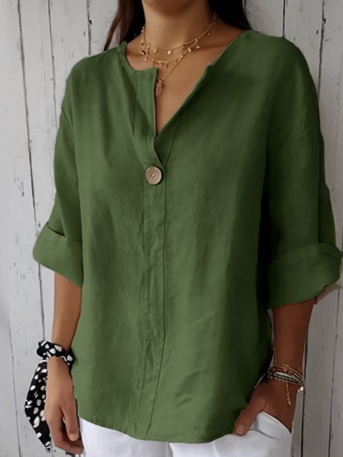 Jessa | Relaxed V-Neck Blouse