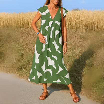 MICHELLE | ELEGANT V-NECK DRESS