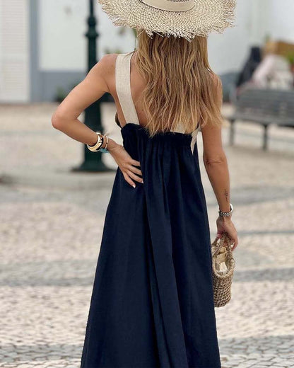 Ella™ | Elegant Maxi Dress with Crisscross Back