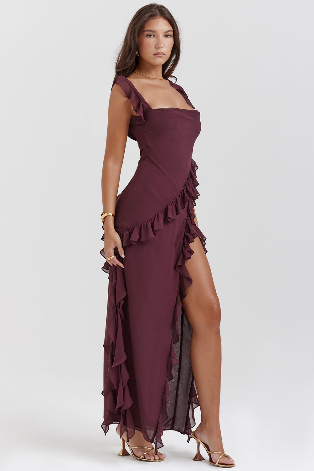 Arielle™ | Women’s Elegant Ruffle Maxi Dress