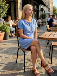 BONNIE | Cotton Linen Zip Dress With Pockets