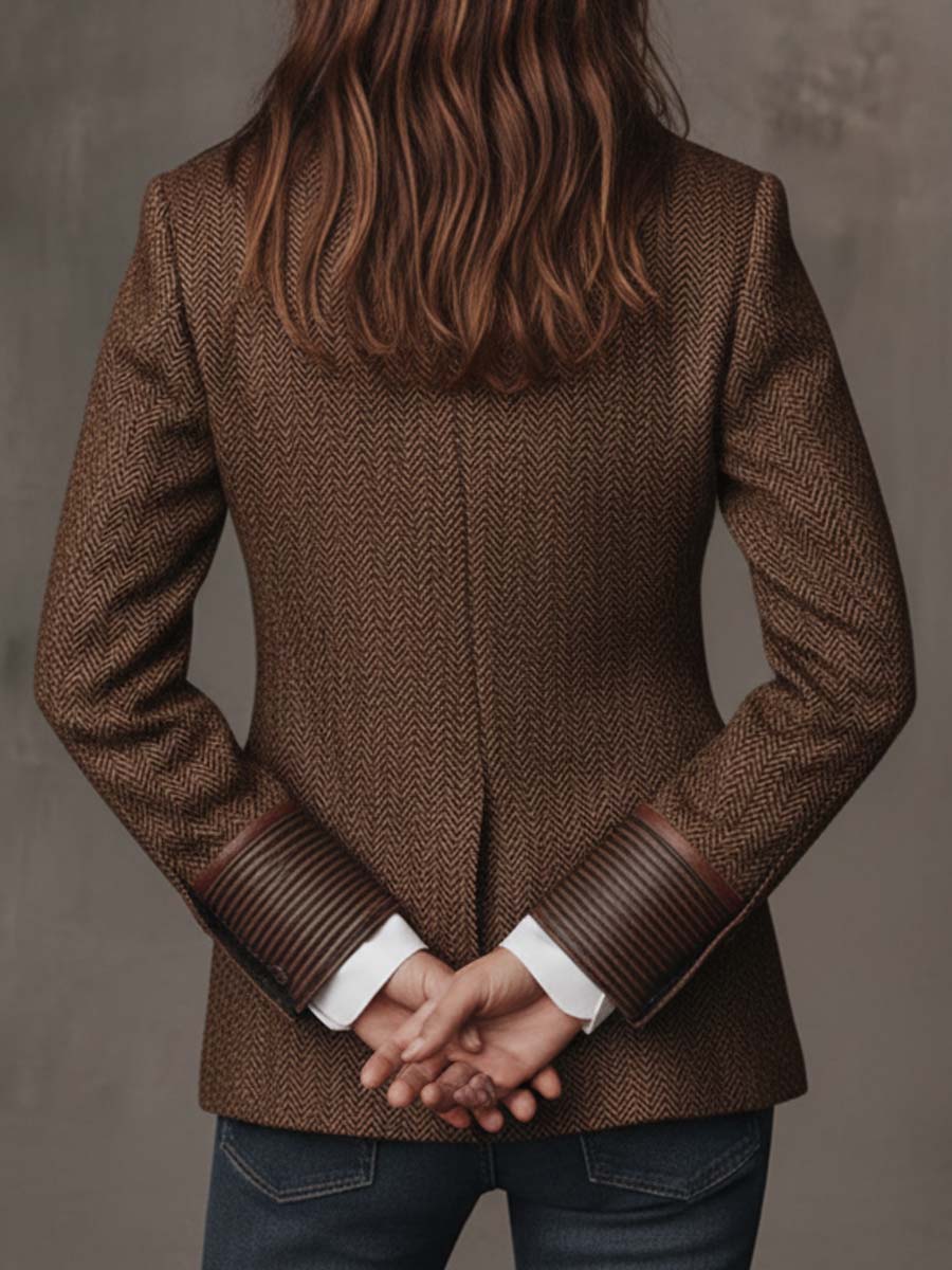 Jacqueline™ | Tailored Herringbone Blazer