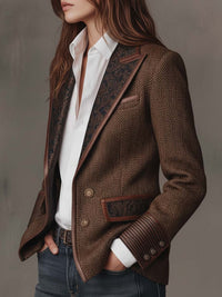 Jacqueline™ | Tailored Herringbone Blazer