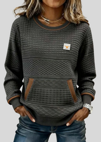 Audrey™ | Crew Neck Colorblock Sweatshirt