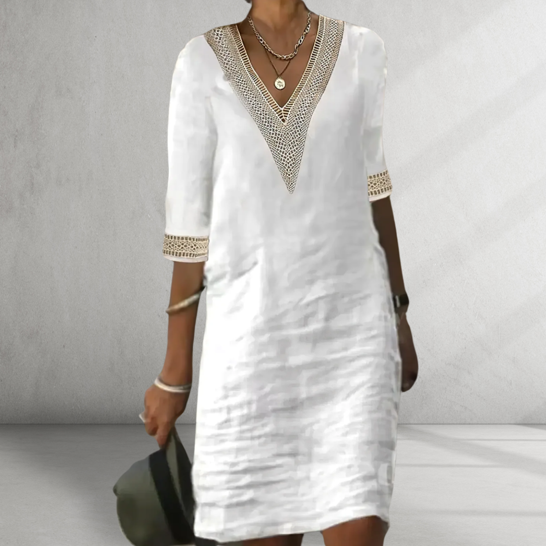 Deborah™ | Cotton Linen Summer Dress