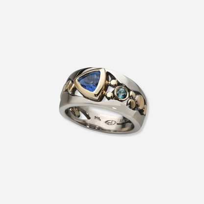 Sienna Vintage Blue Crystal Ring