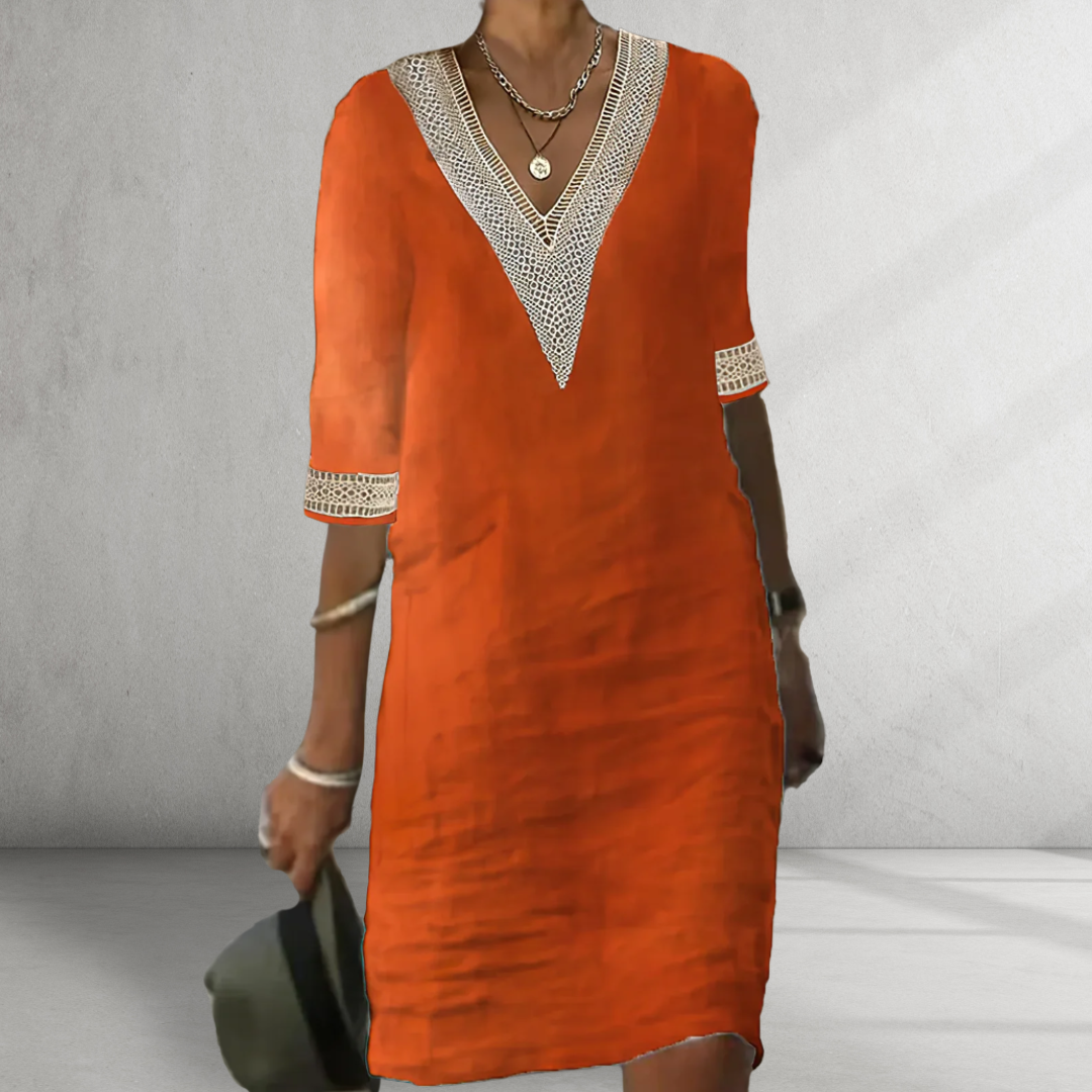Deborah™ | Cotton Linen Summer Dress