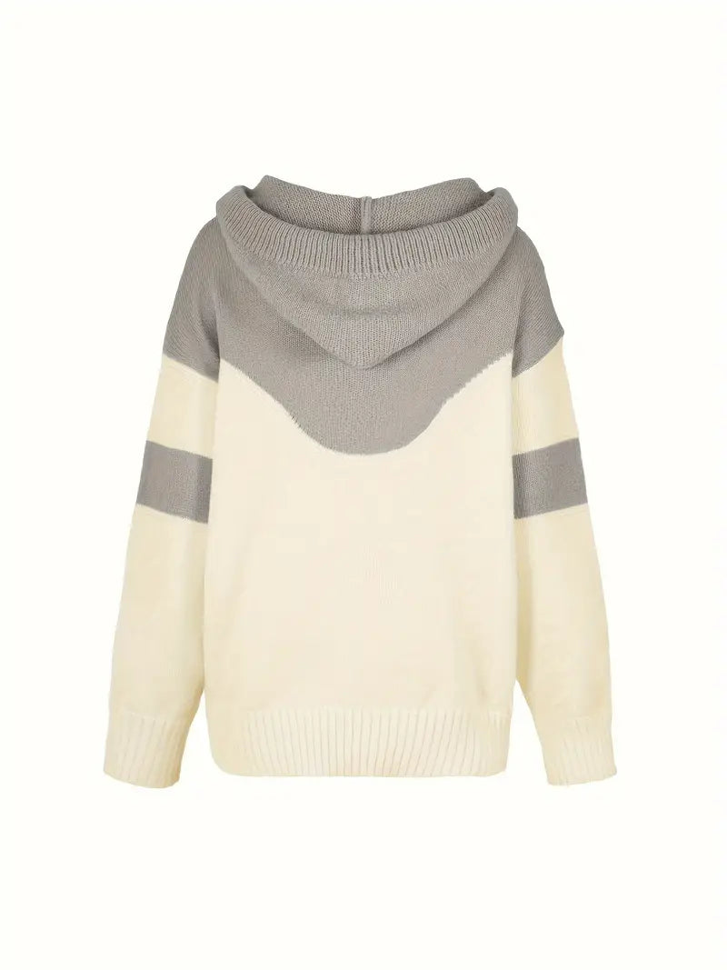 Rosa - Color Block Hoodie with Drawstring