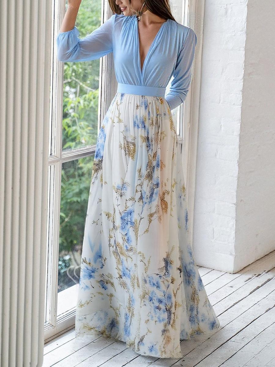 Harper™ | Dazzling Floral Print Maxi Dress