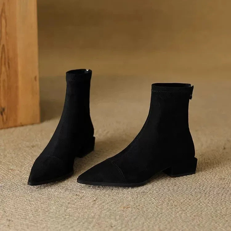 Margot™ | Suede Pointed-Toe Ankle Boots