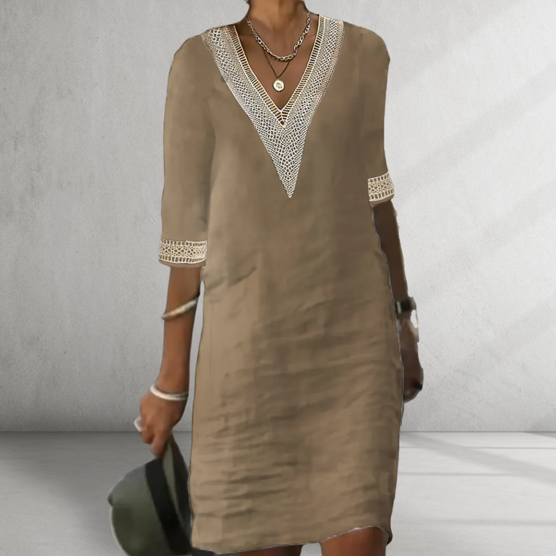 Deborah™ | Cotton Linen Summer Dress
