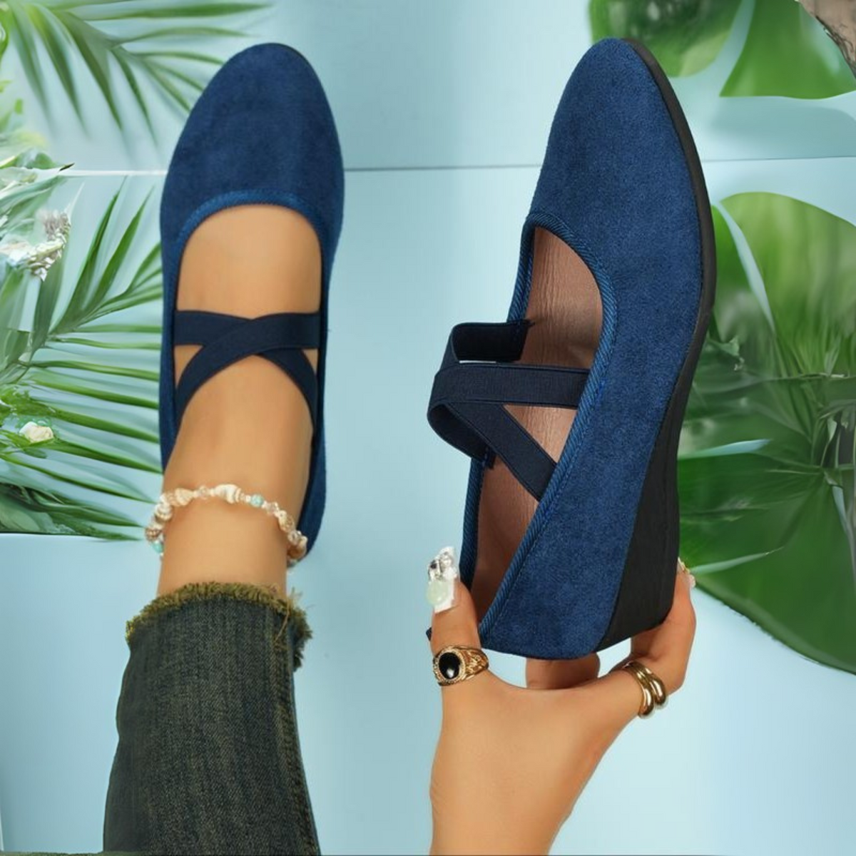 GABRIELLE | CLOSED WEDGE BALLERINA SHOES