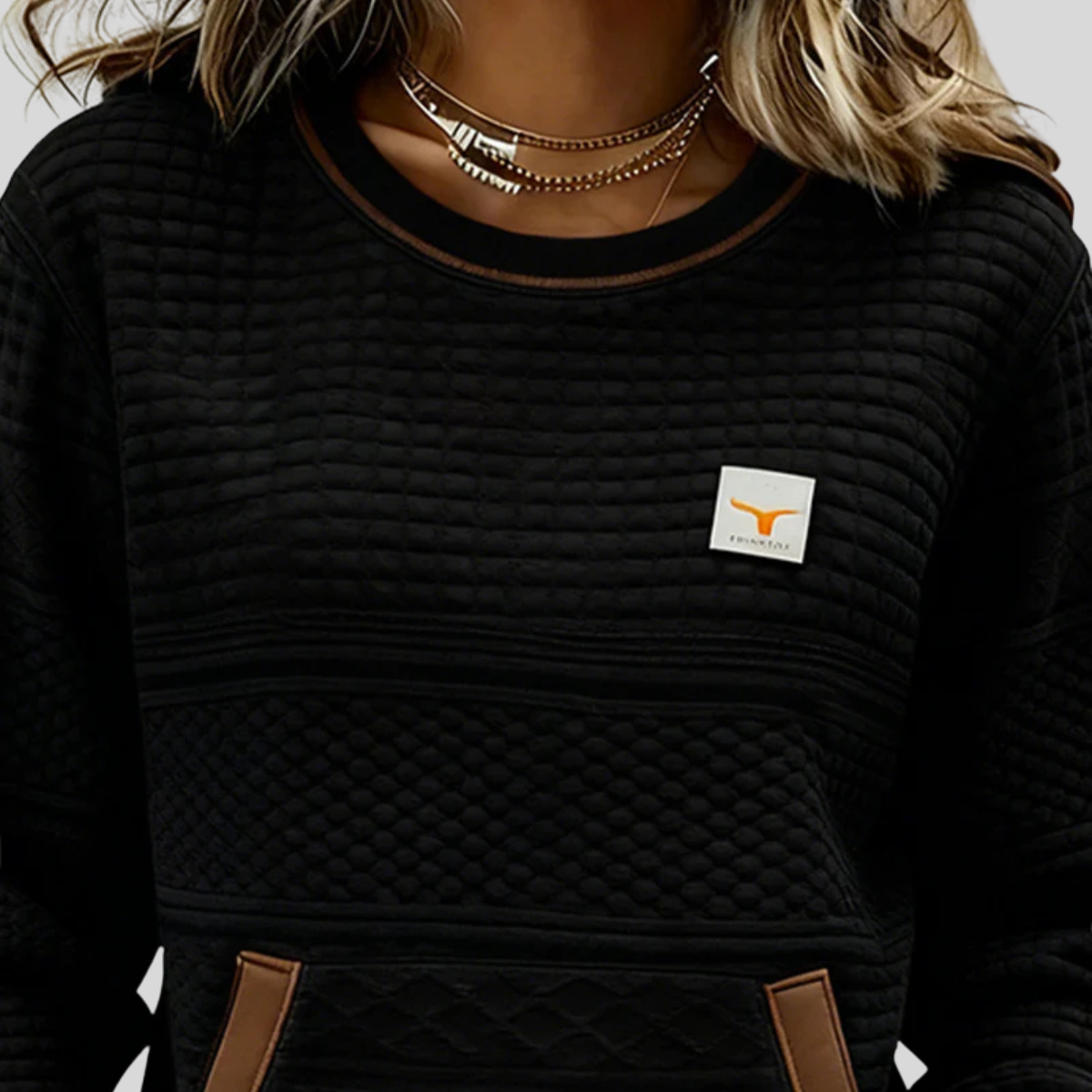 Audrey™ | Crew Neck Colorblock Sweatshirt