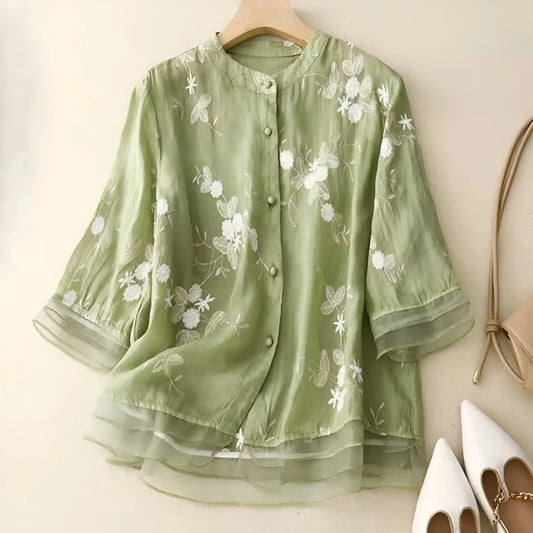 Marie™ | Floral Button Blouse