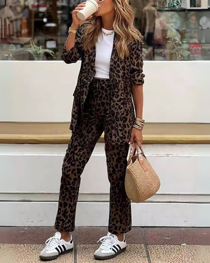 Arila™ | Leopard Print Women's Pants set