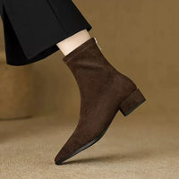 Margot™ | Suede Pointed-Toe Ankle Boots