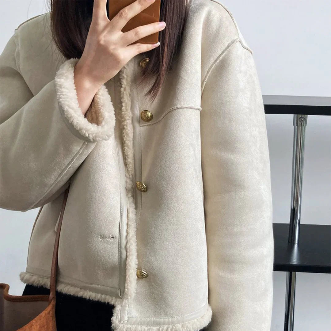 Charlene Shearling Buttoned Jacket