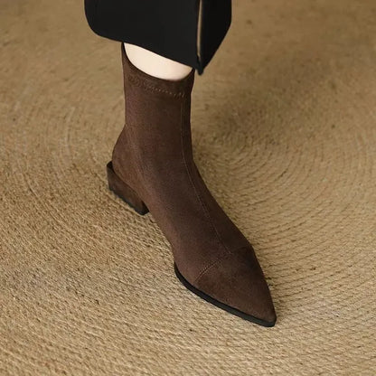Margot™ | Suede Pointed-Toe Ankle Boots