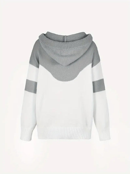 Rosa - Color Block Hoodie with Drawstring