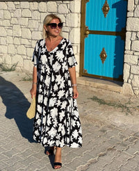 LEANNE | ELEGANT DRESS WITH TUMMY COVERAGE