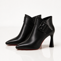Camille™ | Leather Buckle Ankle Boots