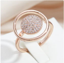 Beth - Adjustable ring in 18-carat rose gold plated