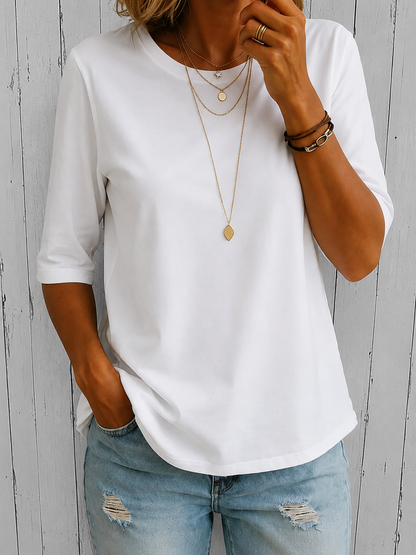 Helen™ | Relaxed Everyday Half-Sleeve Tee