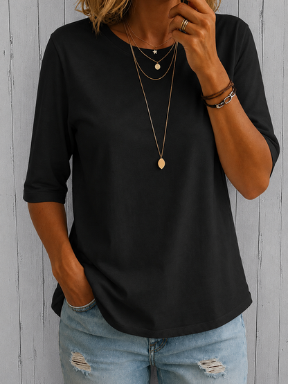 Helen™ | Relaxed Everyday Half-Sleeve Tee