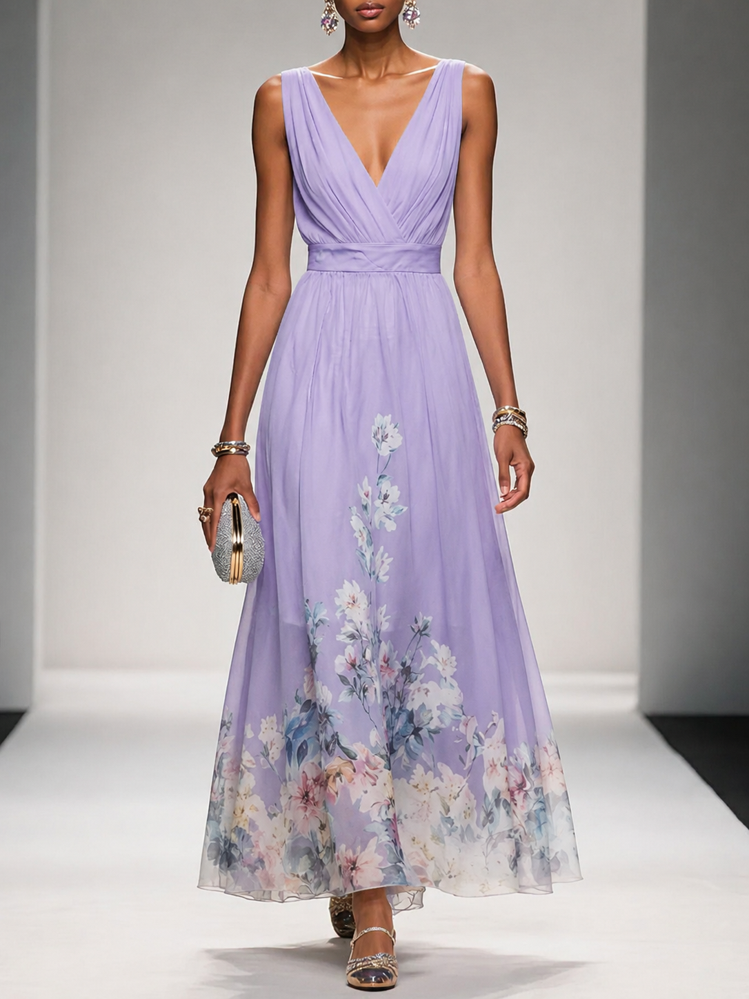 Gloria | Sleeveless A-Line Maxi Dress