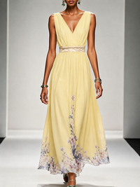 Gloria | Sleeveless A-Line Maxi Dress